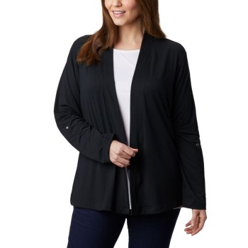 Columbia Cardigan Dames, Essential Elements Plus Size Zwart, 27JAVFHOT